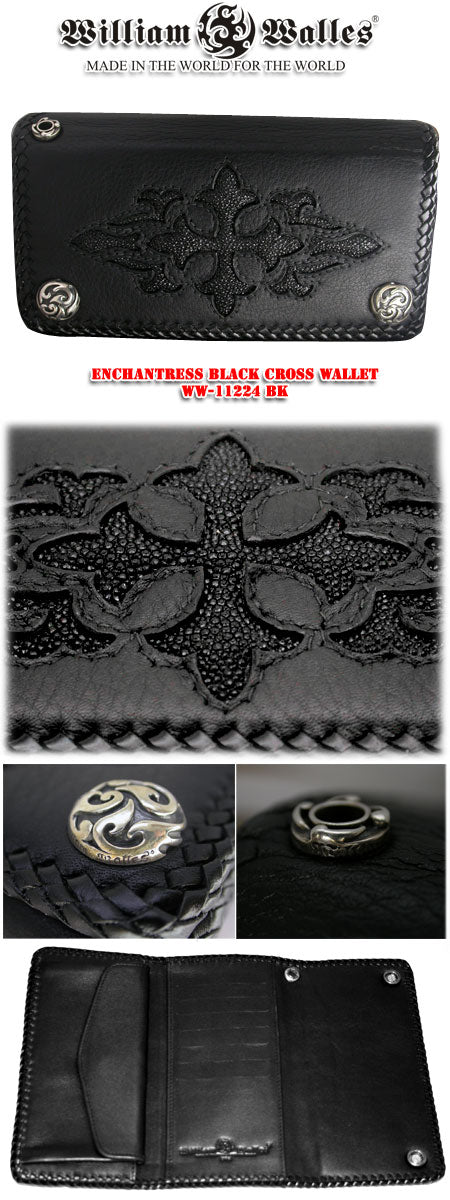 Enchantress Black Cross Wallet レザー 財布 / ウォ&