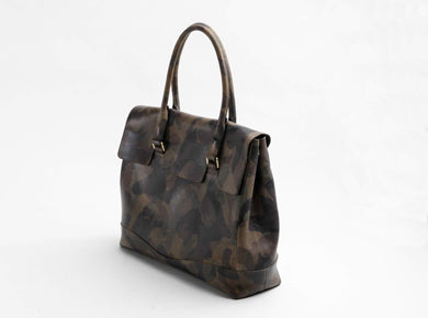 Flap Tote Bag Camouflage Green