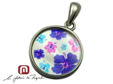 Floral Resin Pendant シルバー ペンダント