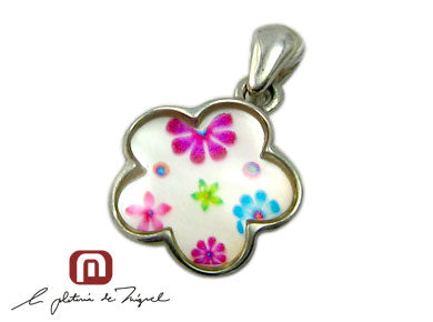 Floral Resin Pendant シルバー ペンダント