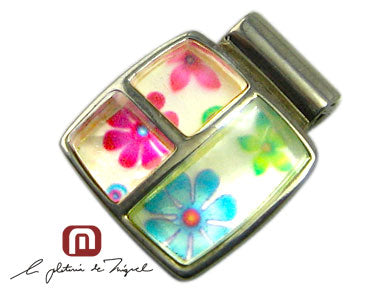 Floral Resin Pendant シルバー ペンダント