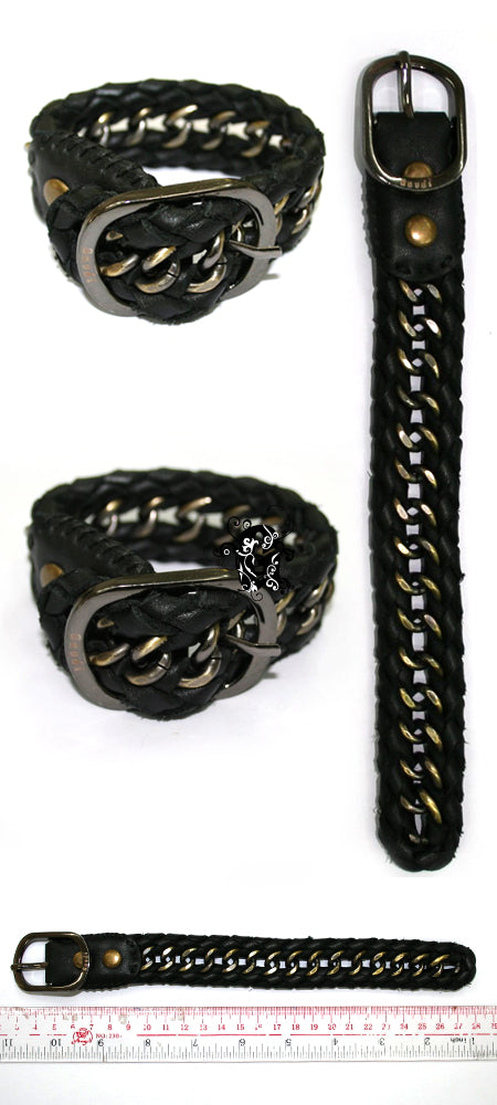 Gaudi Brass Leather Bracelet レザーブレスレット