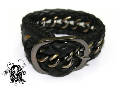 Gaudi Brass Leather Bracelet レザーブレスレット