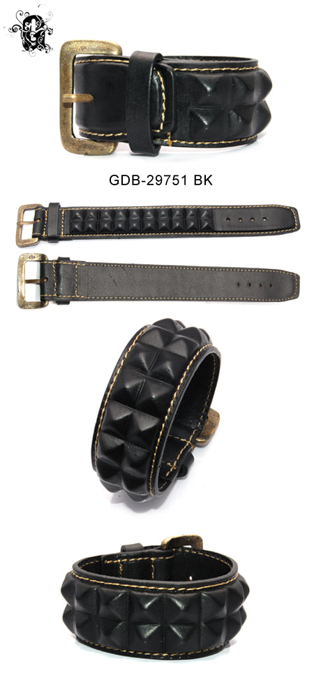 Brunhild Black Bracelet レザーブレスレット
