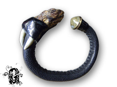 Iguana Head Leather Bracelet