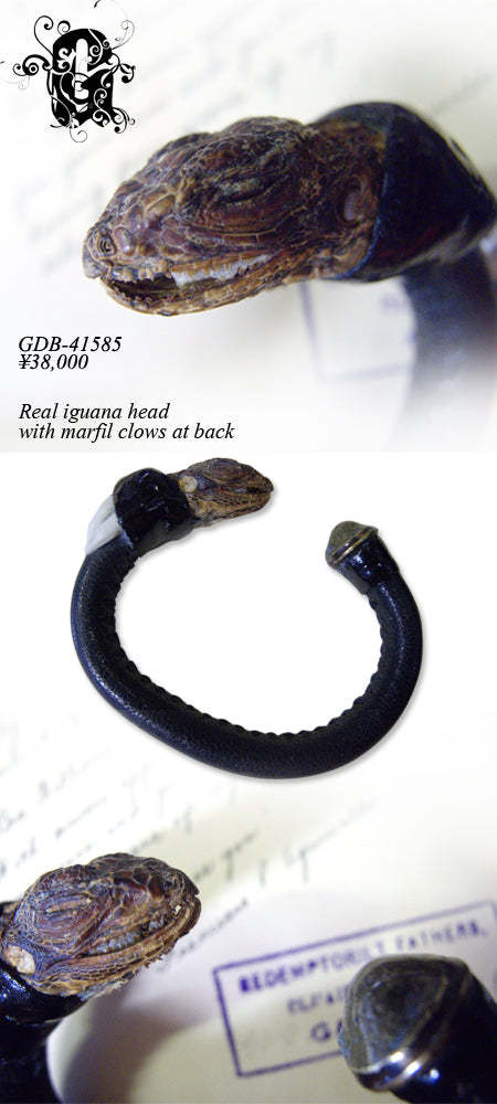 Iguana Head Leather Bracelet