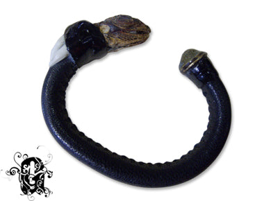 Iguana Head Leather Bracelet