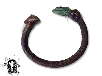 Iguana Head Leather Bracelet