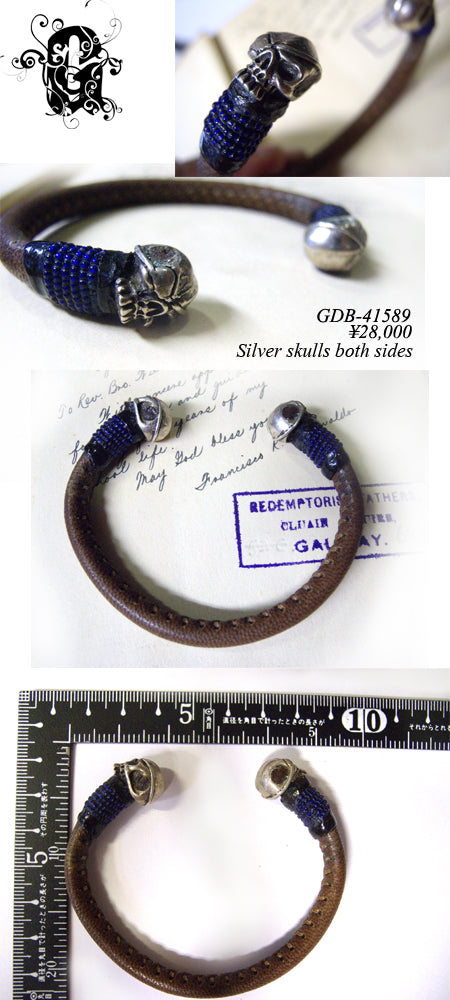 Great Skulls Leather Bracelet