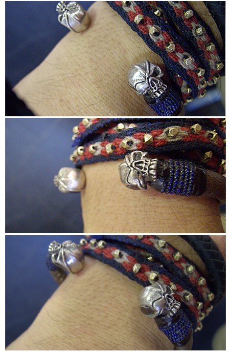 Great Skulls Leather Bracelet