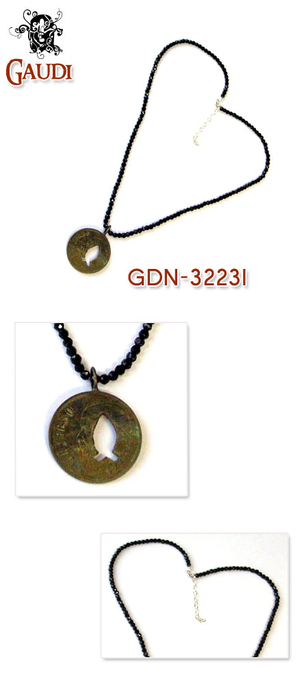 Gaudi Old Coin Necklace スピネル