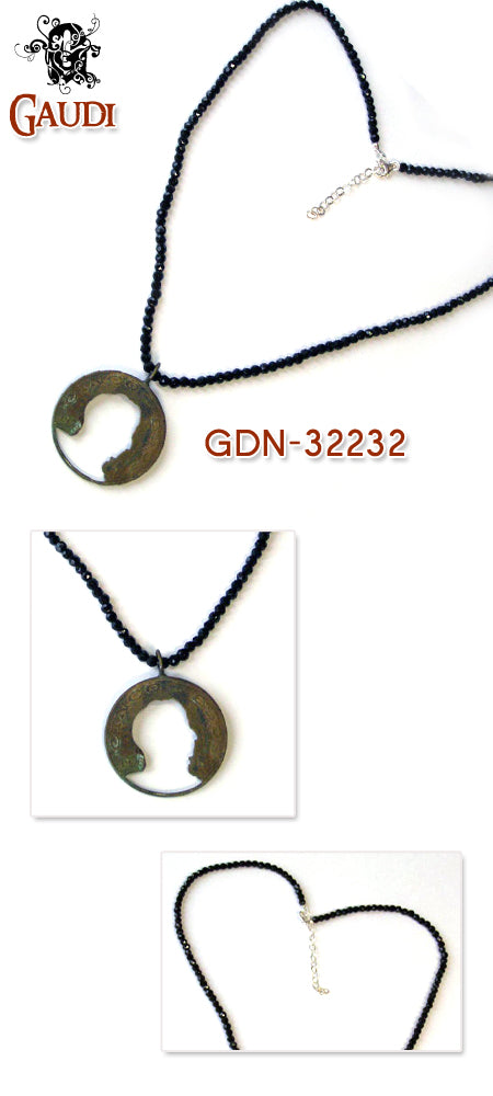 Gaudi Old Coin Necklace スピネル