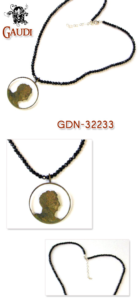 Gaudi Old Coin Necklace スピネル
