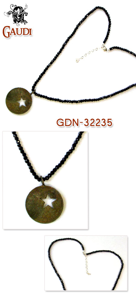 Gaudi Old Coin Necklace スピネル