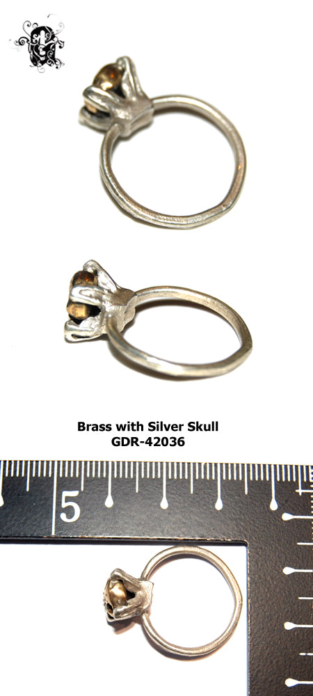 Brass with Silver Skull