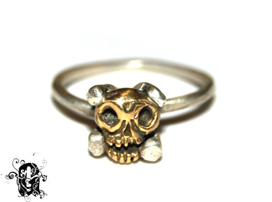 Brass with Silver Skull