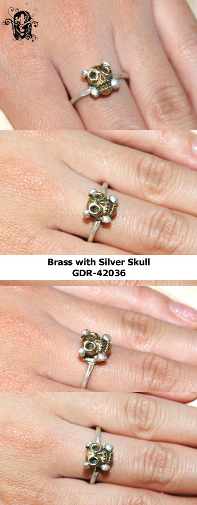 Brass with Silver Skull