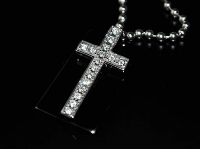 Glittered Cross シルバー ペンダント