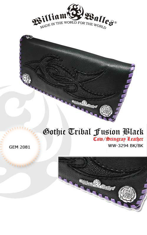 Gothic Tribal Fusion Black レザー 財布 / ウォレッ&