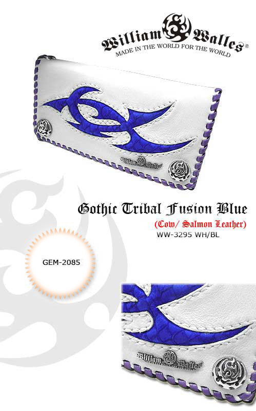 Gothic Tribal Fusion Blue レザー 財布 / ウォレット