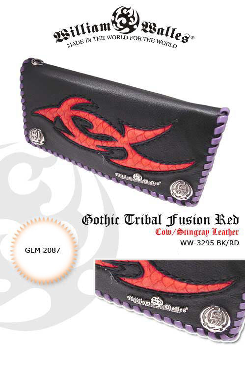 Gothic Tribal Fusion Red レザー 財布 / ウォレット