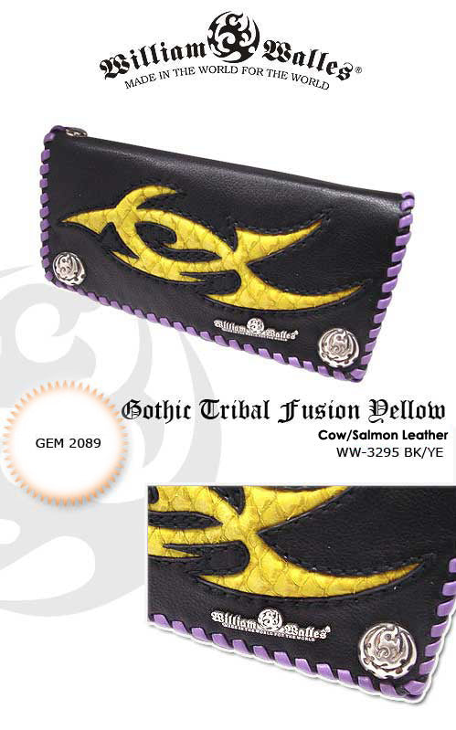 Gothic Tribal Fusion Yellow レザー 財布 / ウォレッ