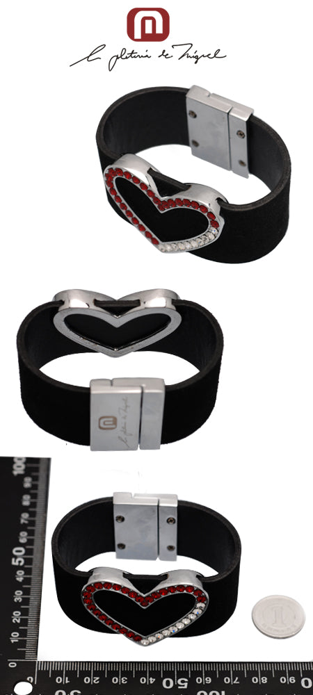 Half Painted Heart レザーブレスレット