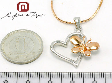 Heart Butterfly Pendant シルバー ペンダント