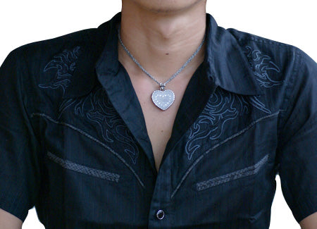 Heart Ribbon Pendant シルバー ペンダント