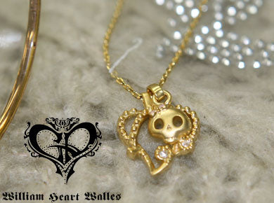Heart Skull Charm シルバー ペンダント