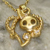 Heart Skull Charm シルバー ペンダント