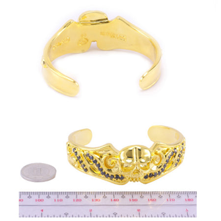 Heroic Skull Bangle Gold