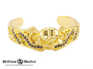 Heroic Skull Bangle Gold