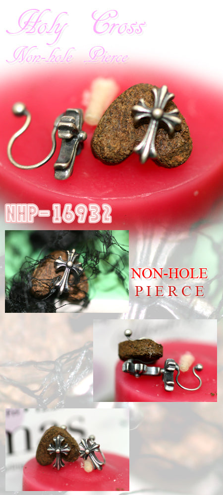 Holy Cross Non-hole Pierce シルバー ピアス