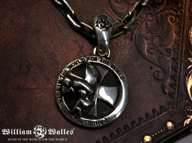 Iron Cross Skull Necklace シルバー ペンダント