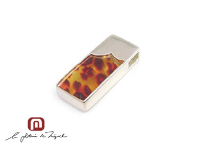 Leopard Resin Pendant シルバー ペンダント