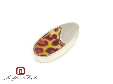 Leopard Resin Pendant シルバー ペンダント