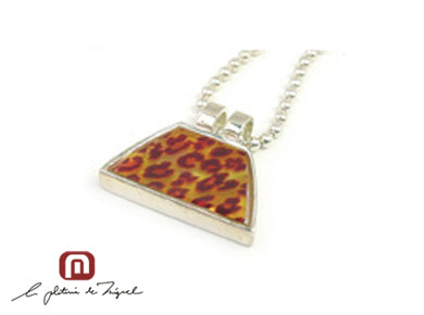 Leopard Resin Pendant シルバー ペンダント