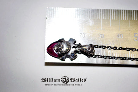 Lily Skull Shield Necklace シルバー ペンダント