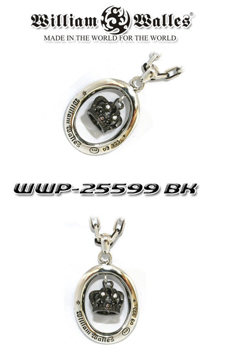 Logan Crown Pendant BLACK