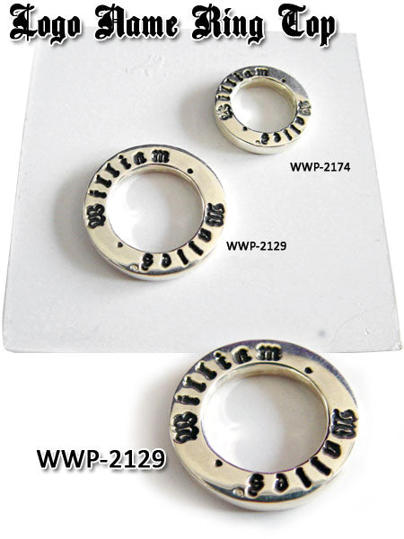Logo Name Ring Top シルバー ペンダント