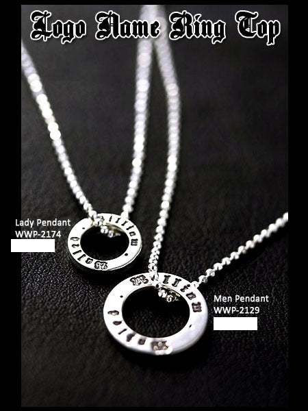 Logo Name Ring Top シルバー ペンダント
