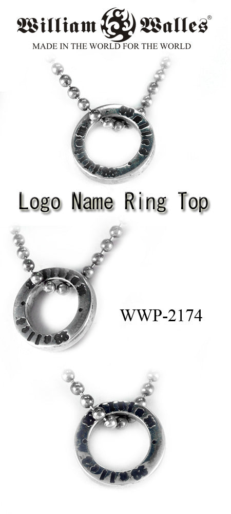 Logo Name Ring Top シルバー ペンダント