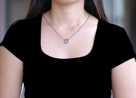 Logo Name Ring Top シルバー ペンダント