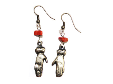 Milagros Sacred Hands with Red Stone