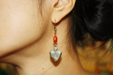 Milagros Pierced Heart Earring