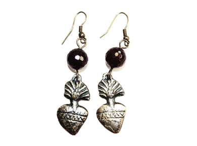 Milagros Sacred Heart Earring
