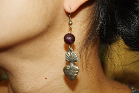Milagros Sacred Heart Earring