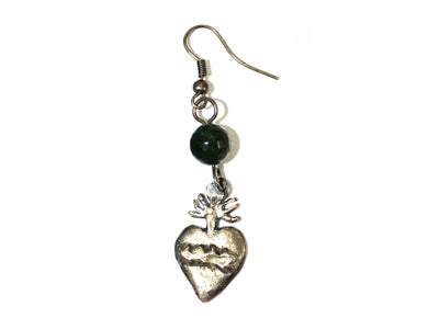 Flaming Sacred Heart Earrings