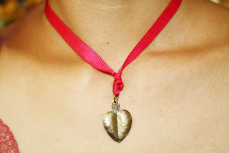 Milagros Heart Crack Pendant